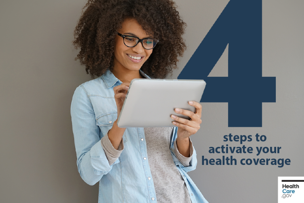 Image: 4 steps to activate your health coverage