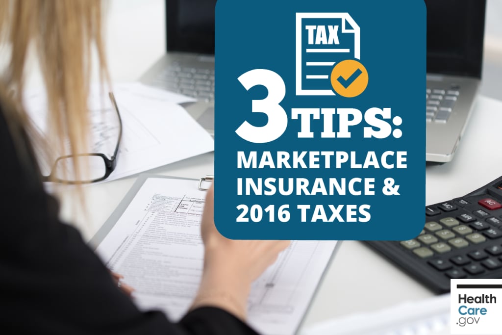 {Accurately prepare your 2016 federal taxes with these 3 tips} Image: {Woman filing taxes using 3 tips for Marketplace health insurance and 2016 taxes}