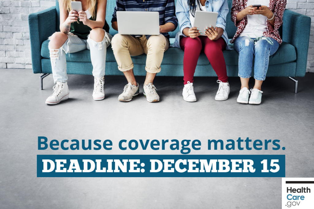 Image: {Reminder to sign up for or update your current plan by December 15 deadline}