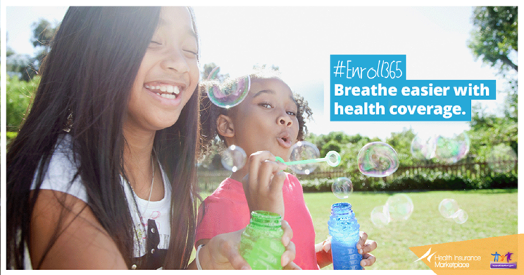 Breathe easier with health coverage.