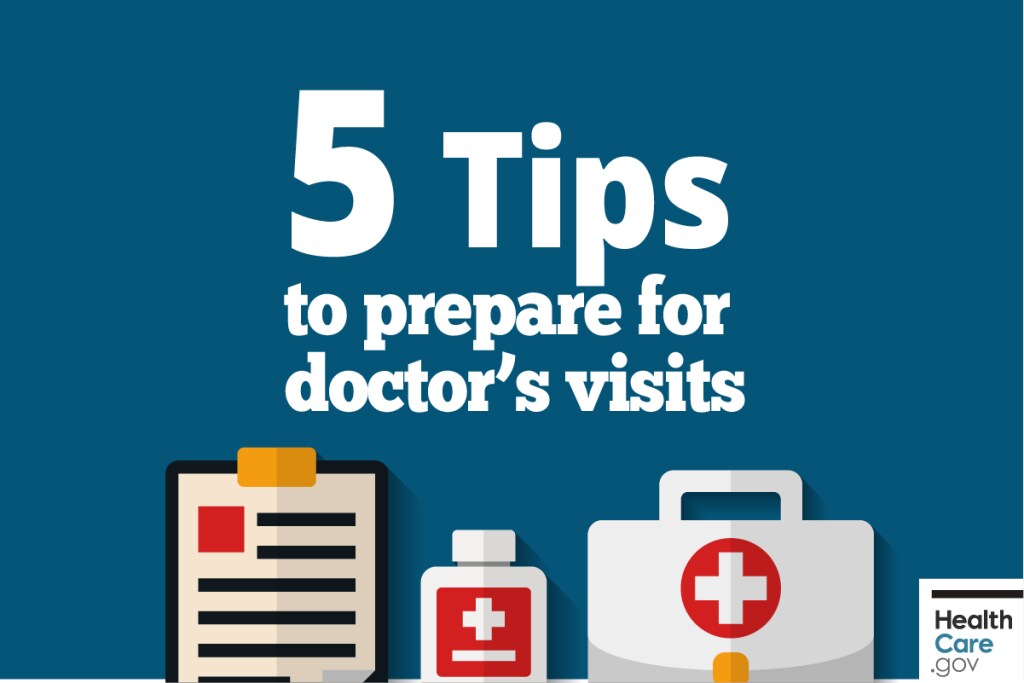 {Get tips on getting ready for the doctor} Image: {Tips for before you visit your doctor}
