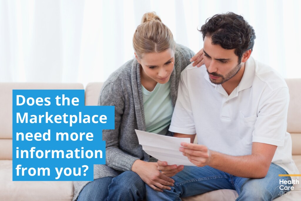 Couple deciding how to resolve health insurance data matching inconsistencies Image: Couple learning about their health insurance application inconsistencies