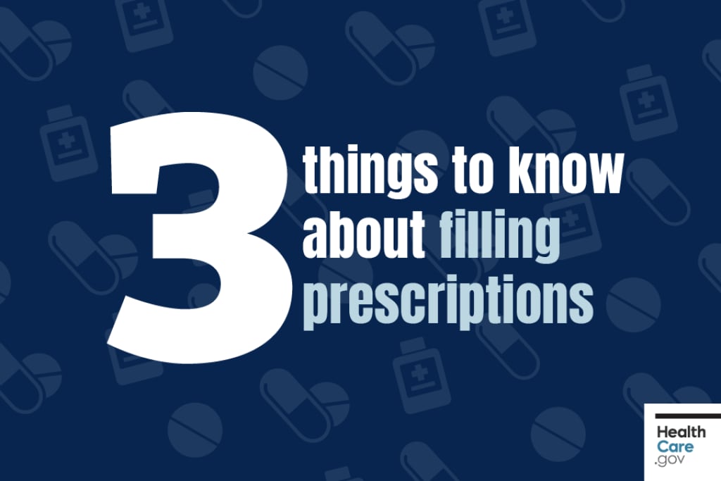 Numeral 3 next to text “things to know about filling prescriptions Image: 3 things to know about filling drugs