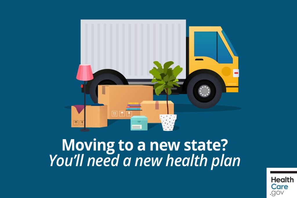 {How to report moves to the Health Insurance Marketplace®} Image: {What do you when you move to a new state}