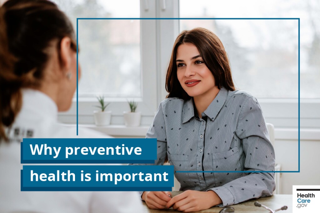 preventive-care-benefits-marketplace-coverage Curious woman meets with her doctor and smiles