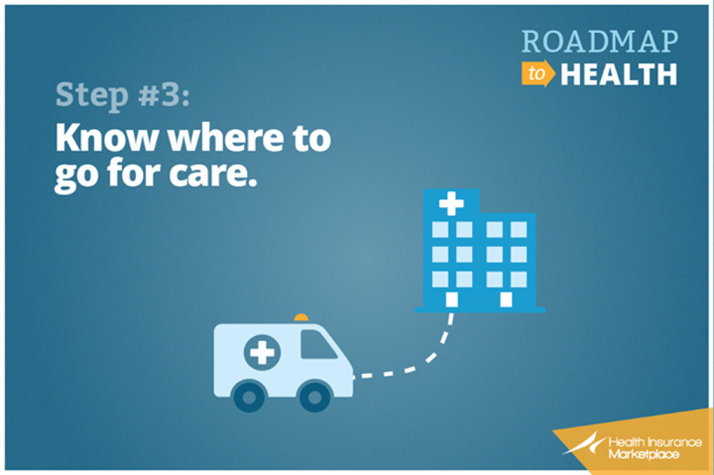 Step 3: Know where to go for care.