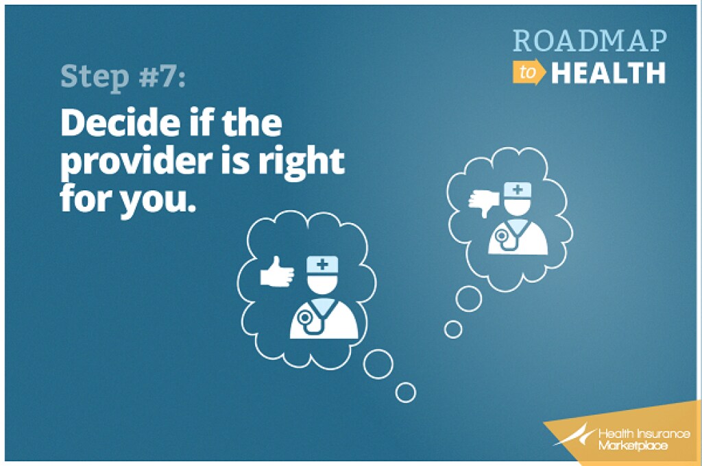 Step 7: Choosing a doctor.