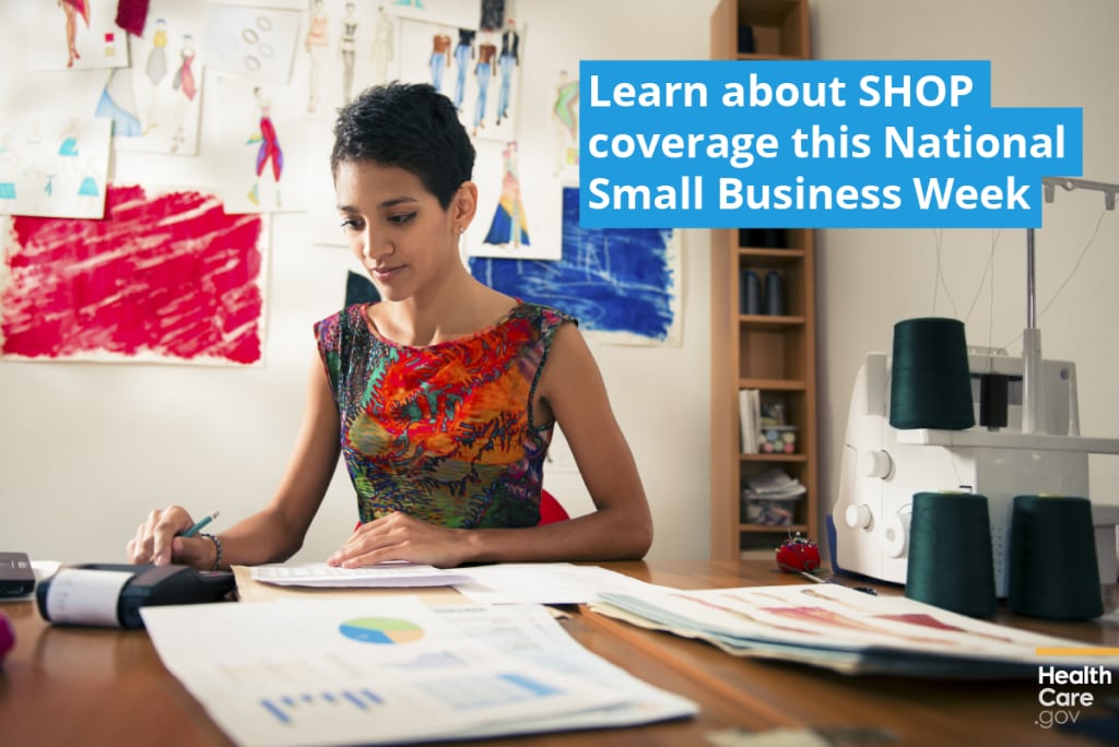 Health insurance options for small businesses Image: Small business owner offering affordable health insurance to employees