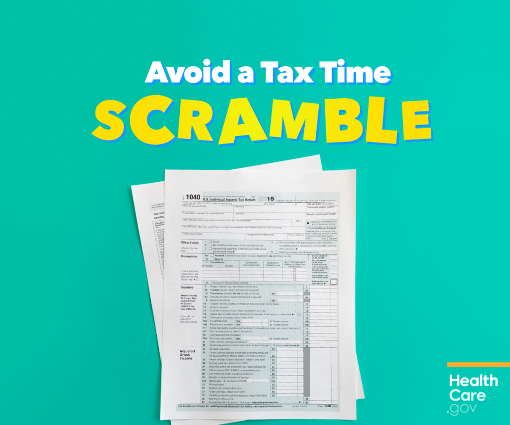 Image: IRS health insurance tax forms to avoid the tax time scramble